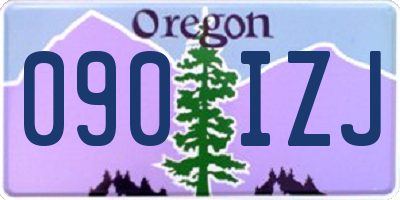 OR license plate 090IZJ