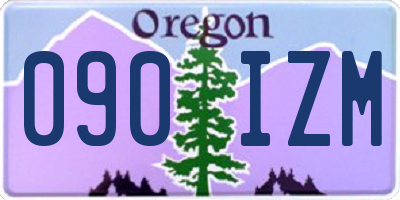 OR license plate 090IZM