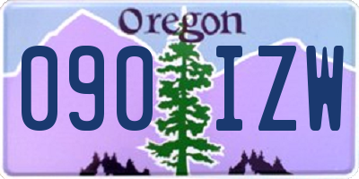 OR license plate 090IZW