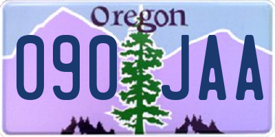 OR license plate 090JAA