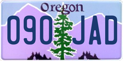 OR license plate 090JAD