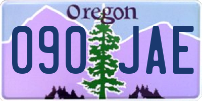 OR license plate 090JAE