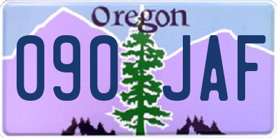 OR license plate 090JAF