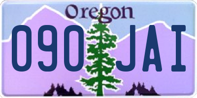 OR license plate 090JAI