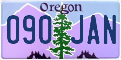 OR license plate 090JAN