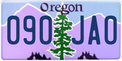 OR license plate 090JAO