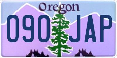 OR license plate 090JAP