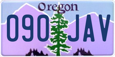 OR license plate 090JAV