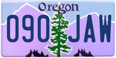 OR license plate 090JAW