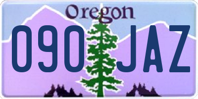 OR license plate 090JAZ