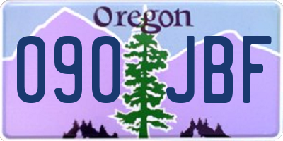 OR license plate 090JBF