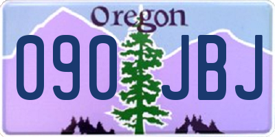 OR license plate 090JBJ