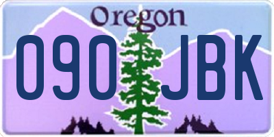 OR license plate 090JBK