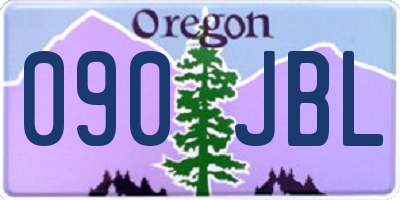 OR license plate 090JBL