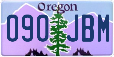 OR license plate 090JBM