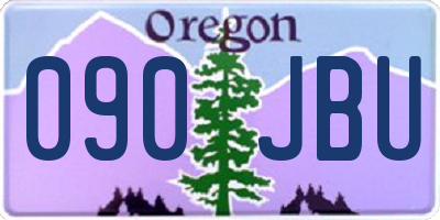 OR license plate 090JBU