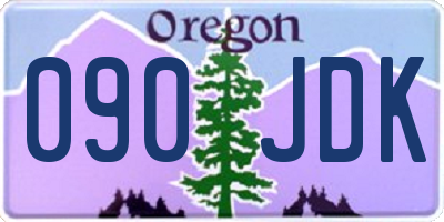 OR license plate 090JDK