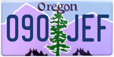 OR license plate 090JEF