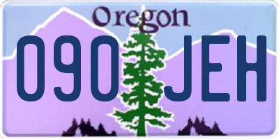 OR license plate 090JEH