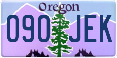 OR license plate 090JEK