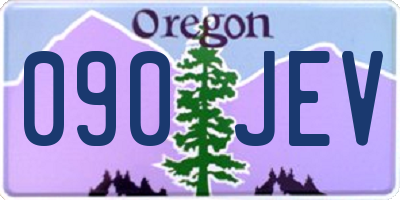 OR license plate 090JEV