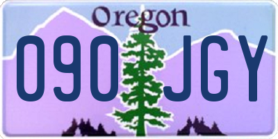 OR license plate 090JGY