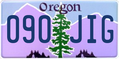 OR license plate 090JIG