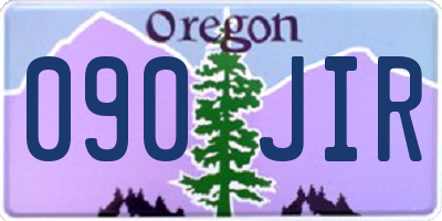 OR license plate 090JIR