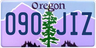 OR license plate 090JIZ