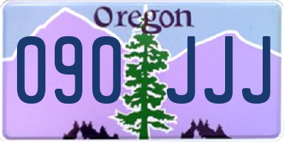 OR license plate 090JJJ