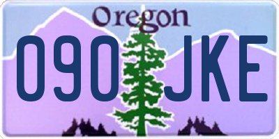 OR license plate 090JKE