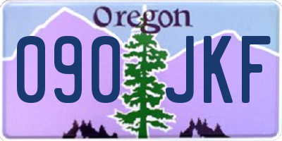 OR license plate 090JKF