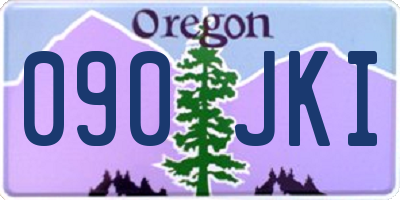 OR license plate 090JKI