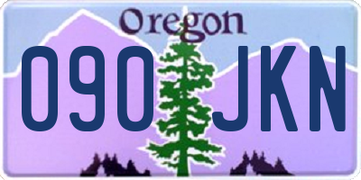 OR license plate 090JKN