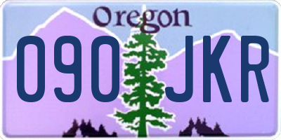 OR license plate 090JKR