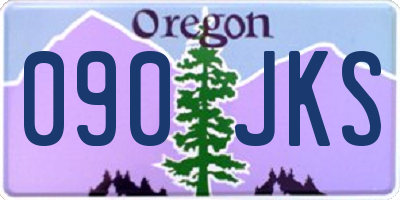 OR license plate 090JKS