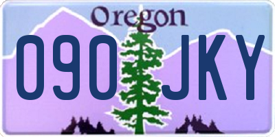 OR license plate 090JKY