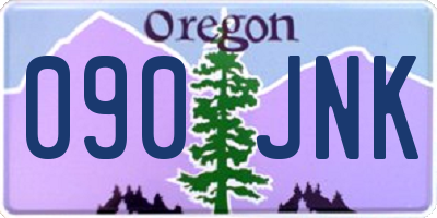 OR license plate 090JNK