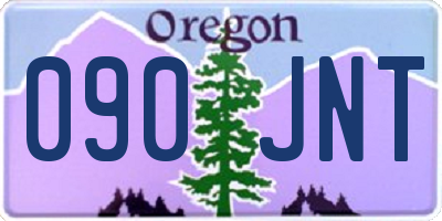 OR license plate 090JNT