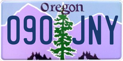 OR license plate 090JNY
