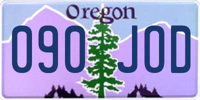 OR license plate 090JOD