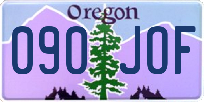 OR license plate 090JOF