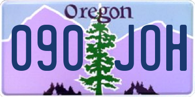 OR license plate 090JOH
