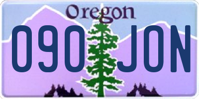 OR license plate 090JON