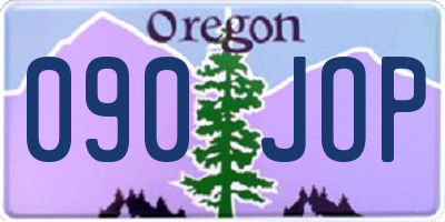 OR license plate 090JOP
