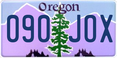 OR license plate 090JOX