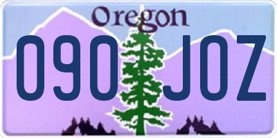 OR license plate 090JOZ