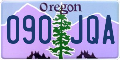 OR license plate 090JQA
