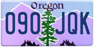 OR license plate 090JQK
