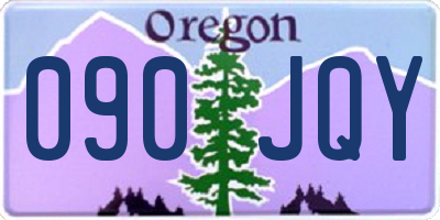 OR license plate 090JQY